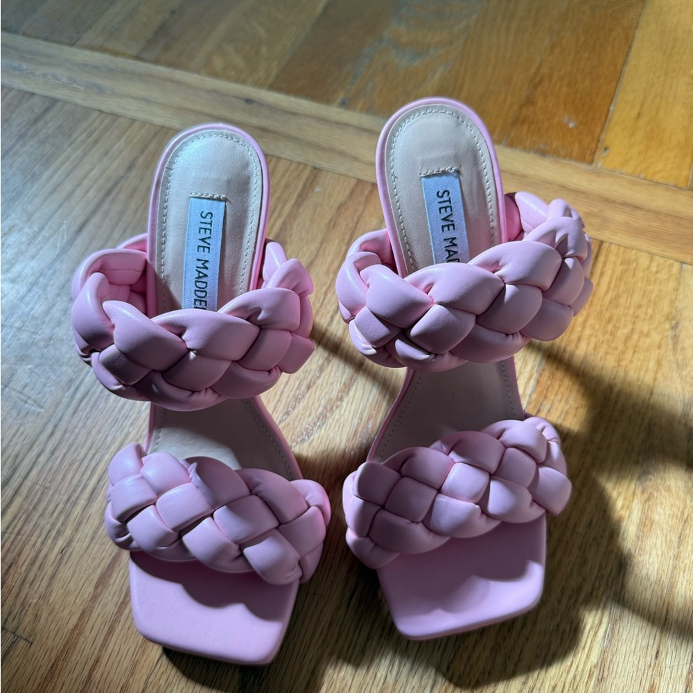 Steve Madden Kenley Light Pink Braided Heels